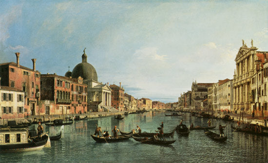 Grand Canal : vue du Sud-Ouest depuis la Chiesa degli Scalzi tonne Fondamenta della Crose le - Canal Giovanni Antonio