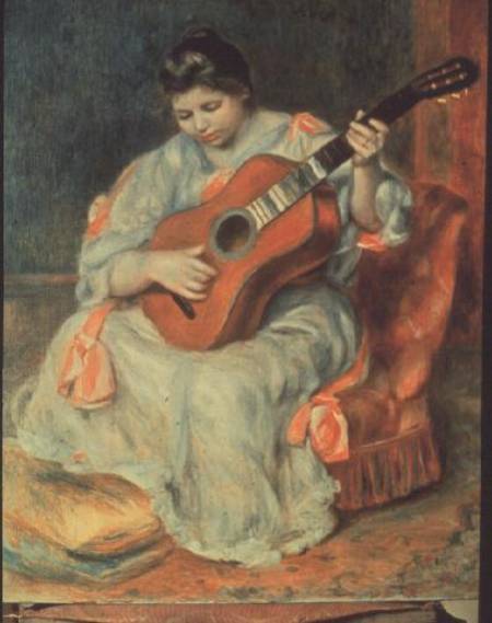 Femme Jouant de la Guitare - Pierre-Auguste Renoir