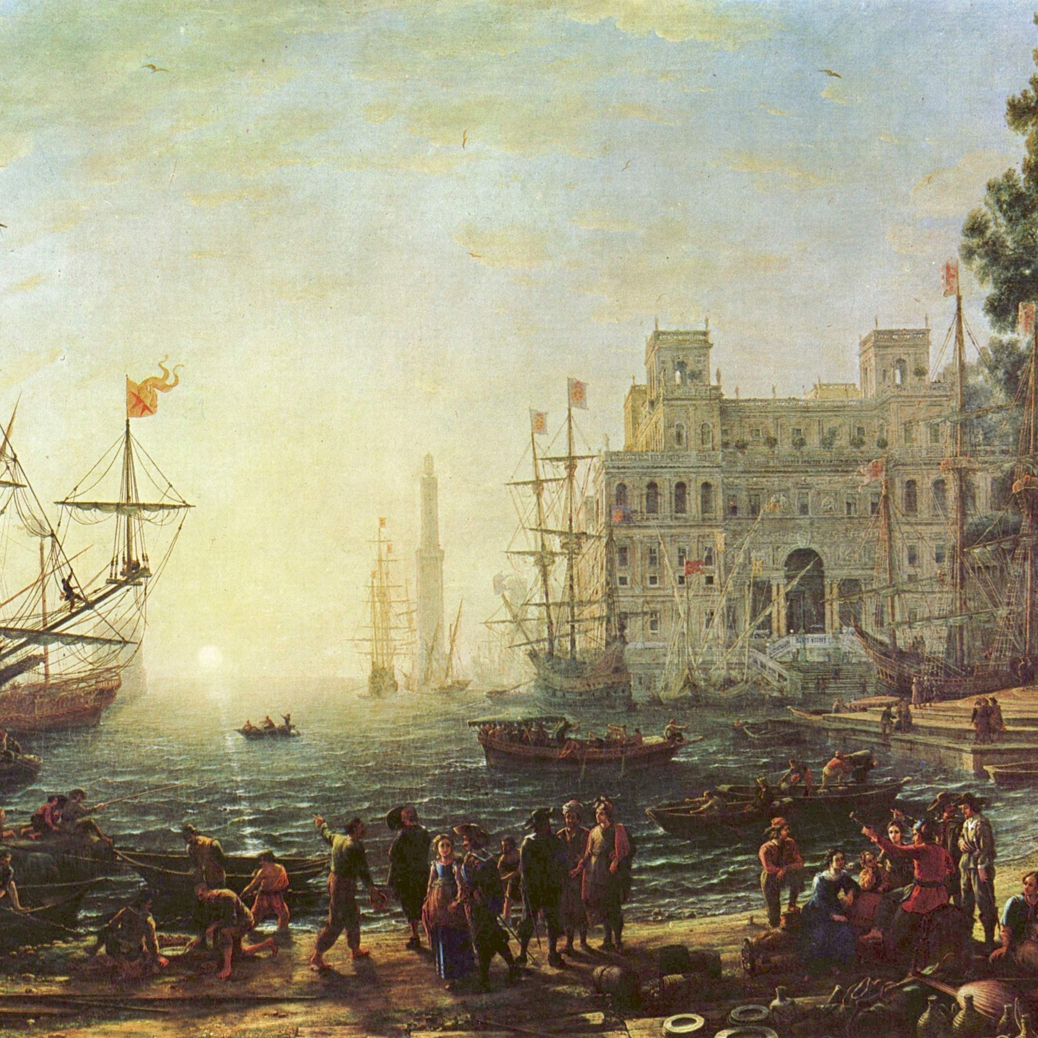 Harbour with Villa Medici - Claude Lorrain