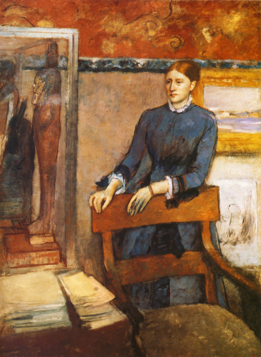 hélène rouart dans le cabinet de travail de son père - Edgar Degas
