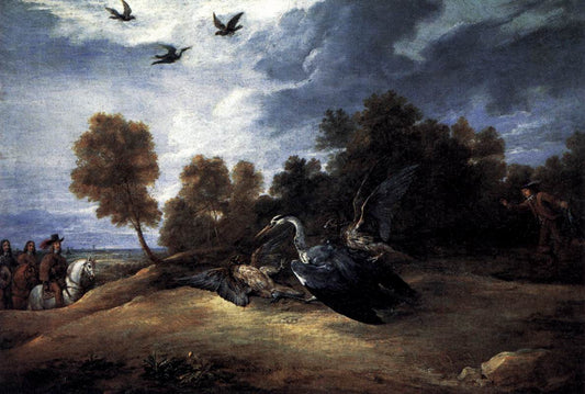 Chasse au héron avec l'archiduc Léopold Wilhelm - David The Younger Teniers