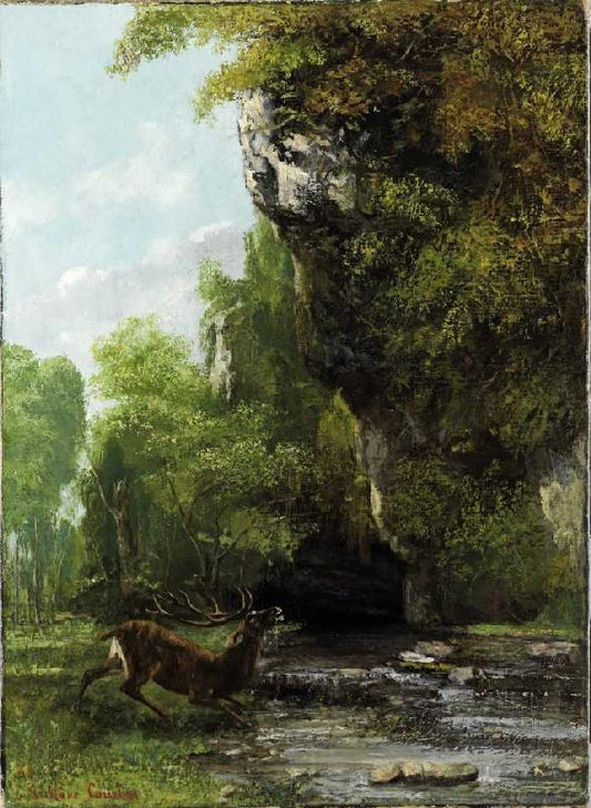 Cerf en détresse - Gustave Courbet