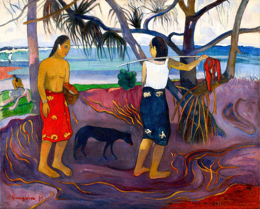 Sous l'arbre Pandanus II - Paul Gauguin