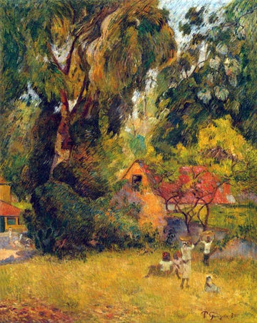 Cabanes sous les arbres - Paul Gauguin