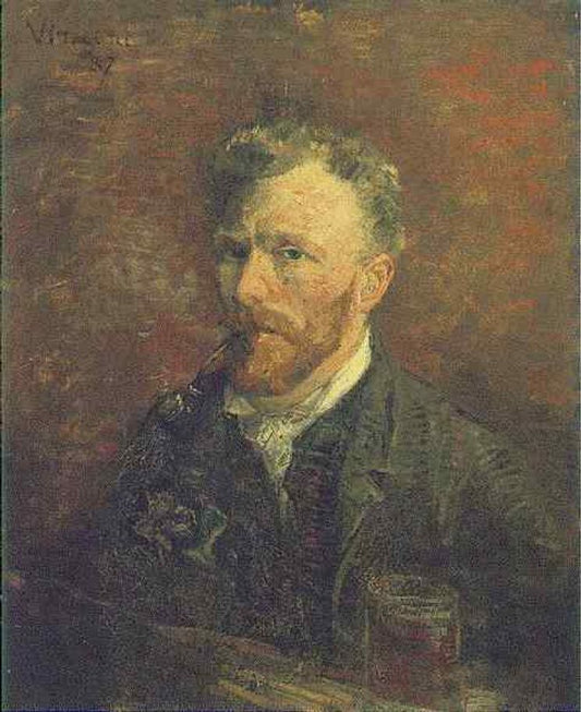 Autoportrait avec pipe et verre - Van Gogh