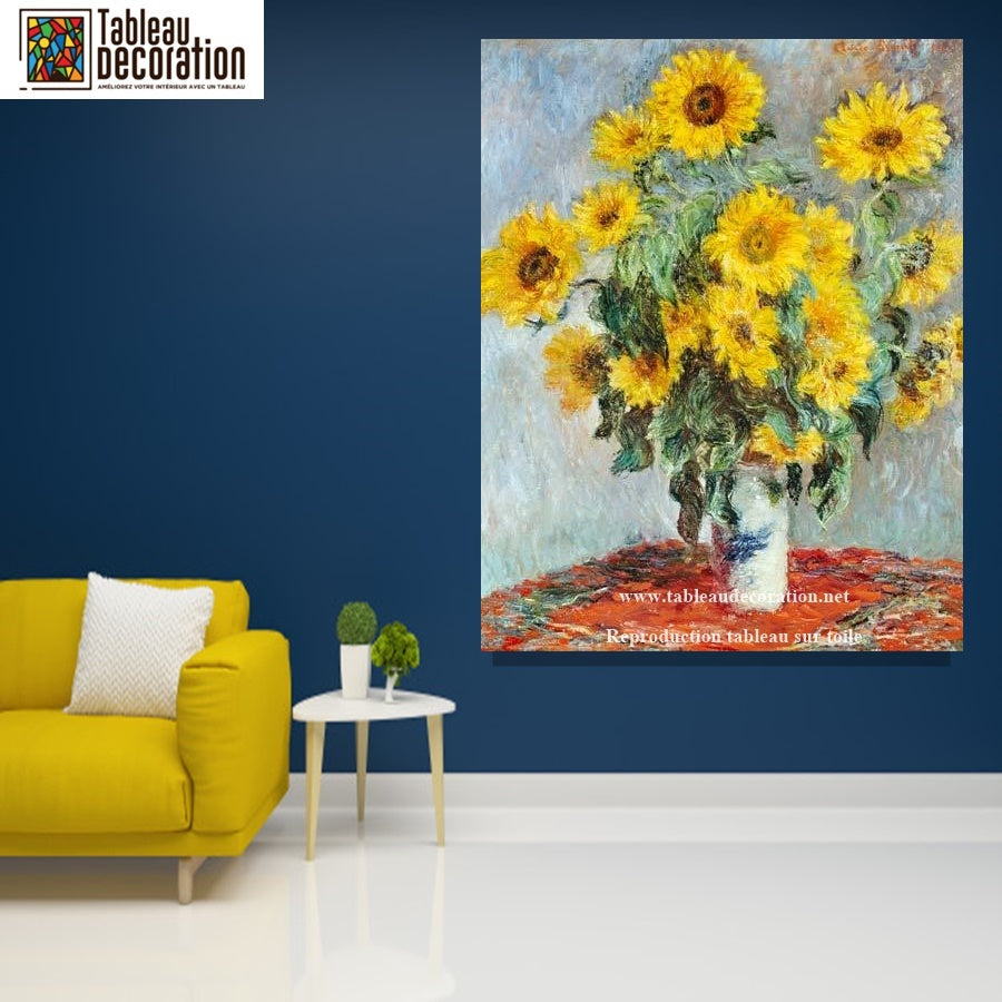 Bouquet de tournesols - Claude Monet tableau fleur 