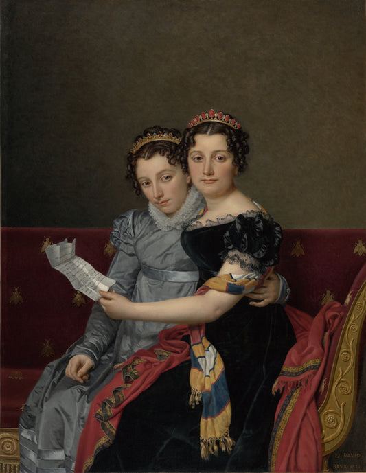 Portrait des sœurs Zénaïde et Charlotte Bonaparte - Jacque Louis David