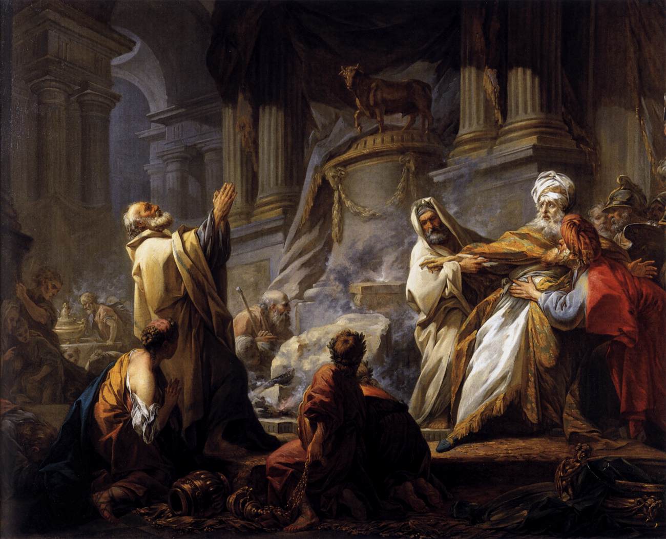 Jéroboam offrant un sacrifice pour l'idole - Jean-Honoré Fragonard