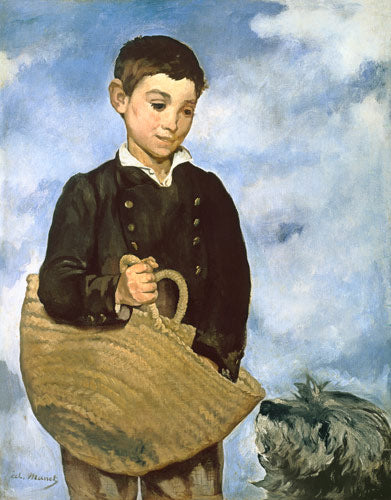 Garçon avec le panier et le chien - Edouard Manet