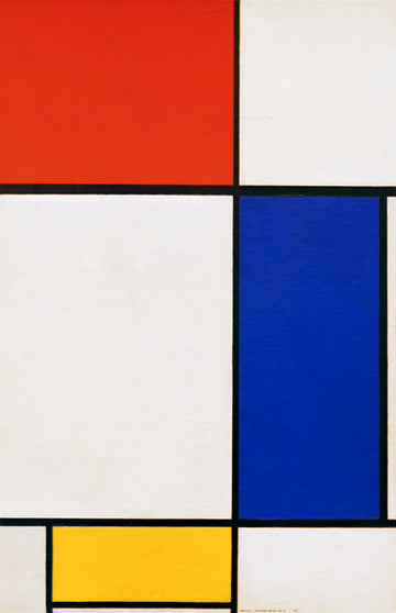 Composition avec rouge jaune bleu - Mondrian