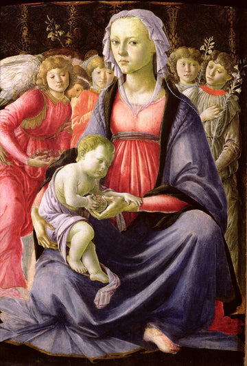 La Vierge et l'Enfant entourés de cinq anges - Sandro Botticelli