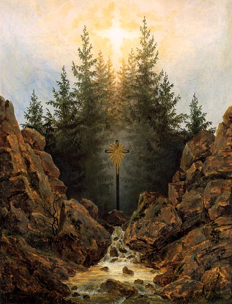 Croix dans la forêt - Caspar David Friedrich