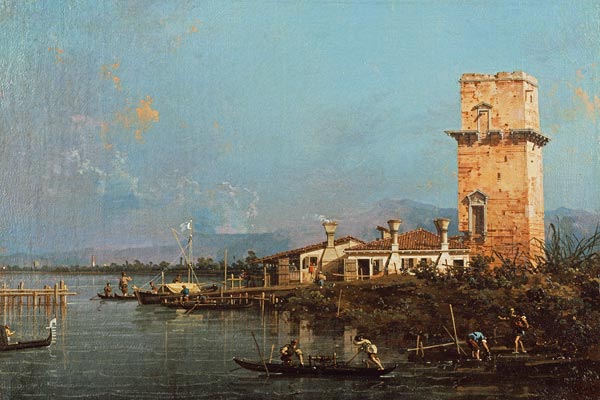 La tour de Malghera (huile sur toile) - Giovanni Antonio Canal