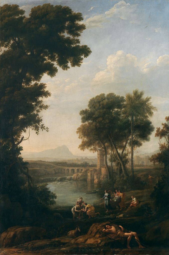 Landscape with the finding of Moses - Claude Lorrain