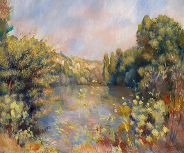 Paysage du bord du lac - Pierre-Auguste Renoir