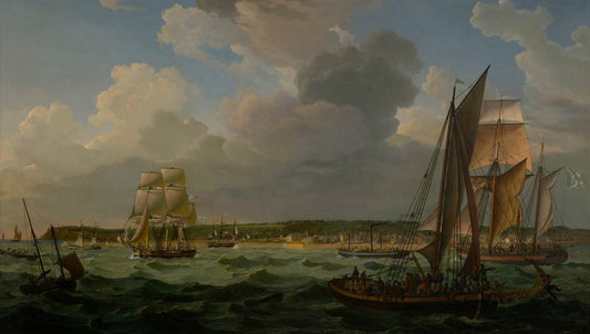 Le port du Havre vers 1824, vu de la mer - Louis Philippe Crepin