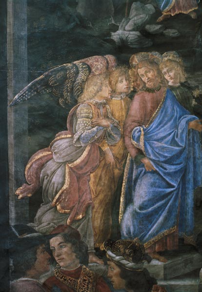 La purification du lépreux et la tentation du Christ, de la chapelle Sixtine : détail du Chris - Sandro Botticelli