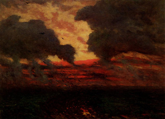 Corbeaux, soir d'orage - Jules Breton