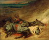 Les deux chevaux morts sur le champ de bataille - Eugène Delacroix