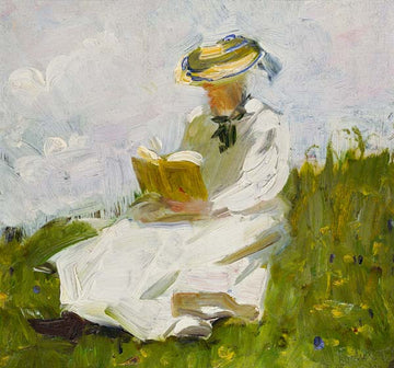 Femme lisant dans la verdure - Franz Marc