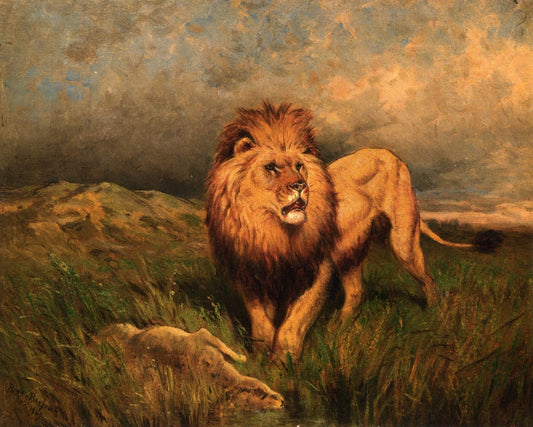 Lion and Prey (also known as The Kill) - Rosa Bonheur