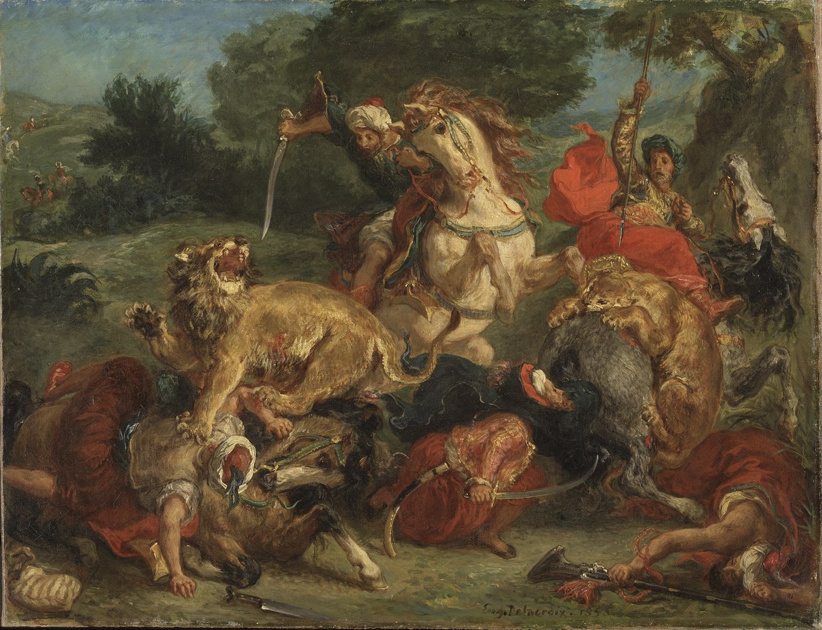 La chasse aux lions - Eugène Delacroix