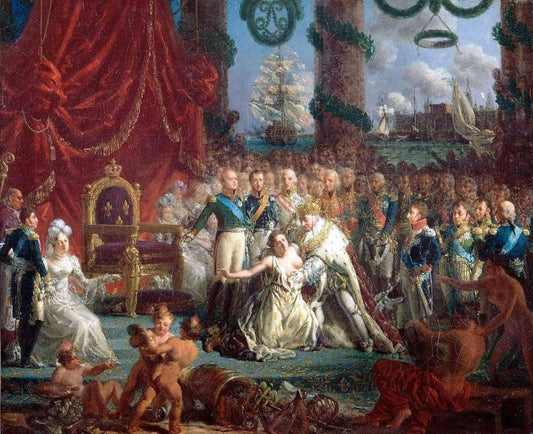Louis XVIII relève la France de ses ruines - Louis Philippe Crepin