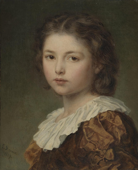Portrait d'une jeune fille de Ludwig Knaus