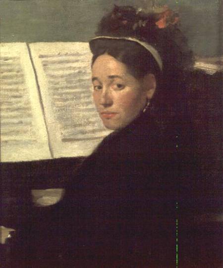 Mademoiselle Marie Dihau (1843-1935) au piano - Edgar Degas