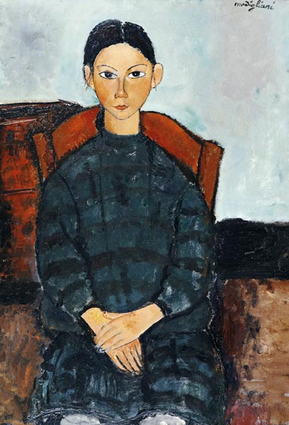 Jeune fille avec une robe sombre - Amedeo Modigliani