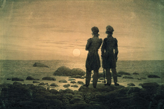 Deux hommes pour crépuscule à la mer - Caspar David Friedrich