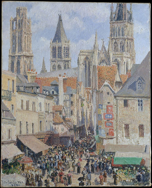 La Rue de l'Epicerie à Rouen - Camille Pissarro