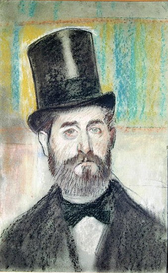 Homme au chapeau d'opéra - Edgar Degas