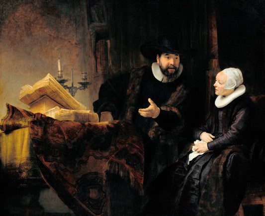 Le prédicateur mennonite Anslo et sa femme - Rembrandt van Rijn