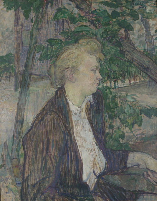 Femme assise dans un jardin - Toulouse Lautrec