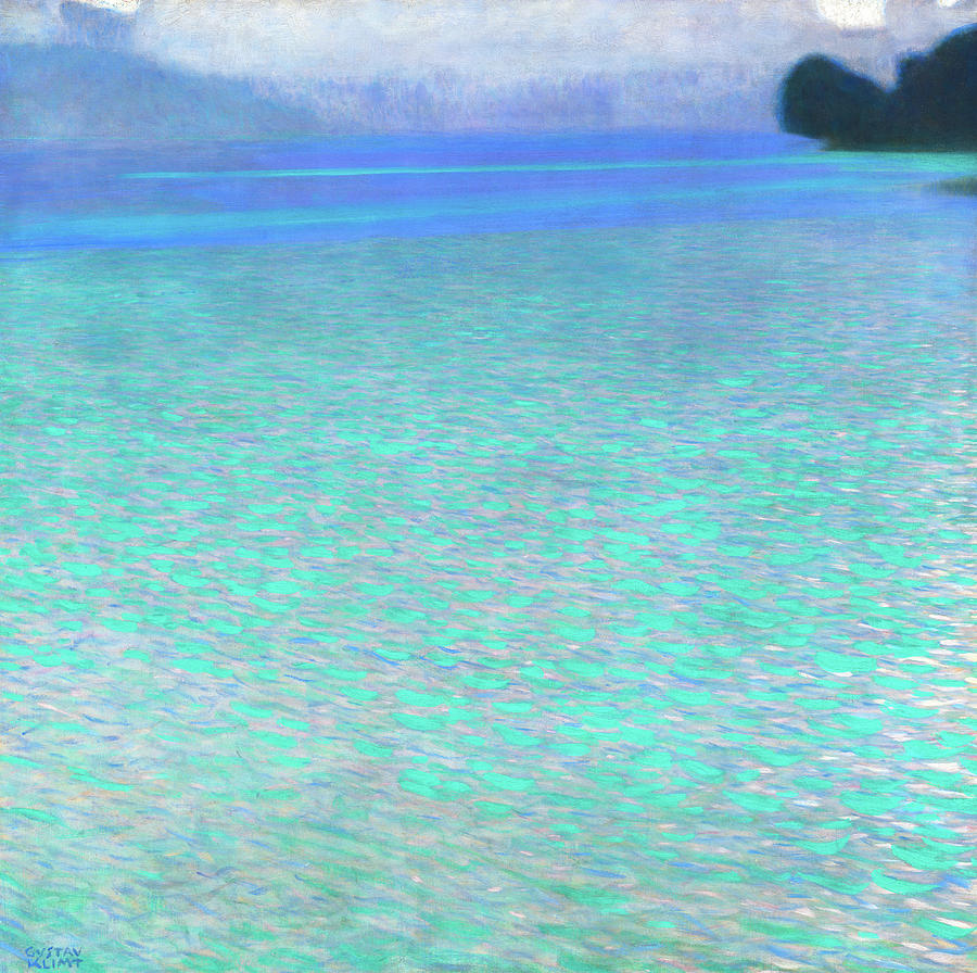 L'île sur le lac Attersee - Gustav Klimt