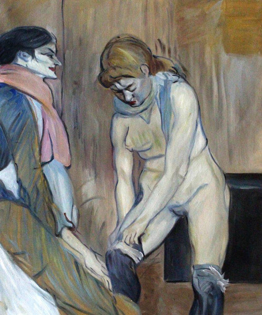 Femme tirant ses bas - Toulouse Lautrec