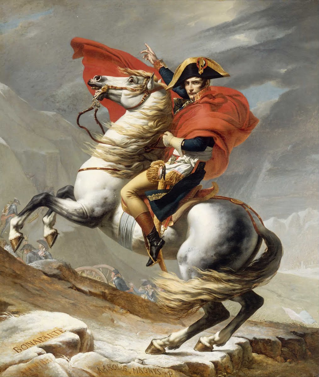 Bonaparte franchit le col du Grand Saint-Bernard - Jacque Louis David