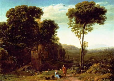 Pastoral Landscape with a Mill - Claude Lorrain