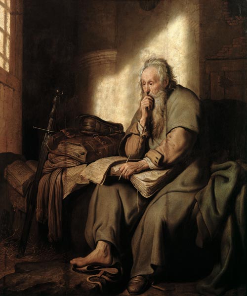 Paul dans la prison - Rembrandt van Rijn