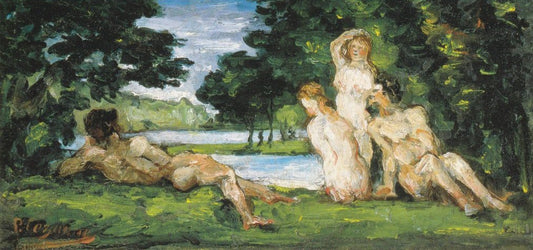 Baigneurs, hommes et femmes - Paul Cézanne