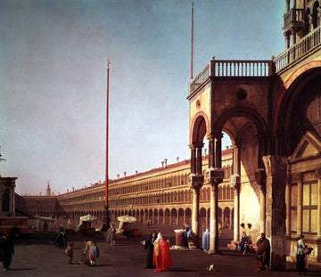 La Piazza di San Marco, depuis la Piazetta, à Venise - Giovanni Antonio Canal