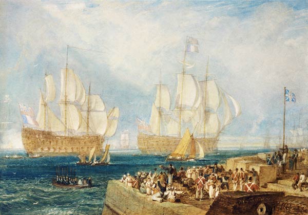 Remorquage dans le port de Plymouth - William Turner