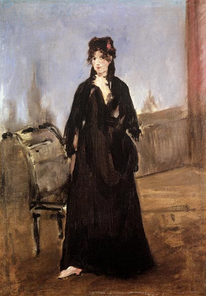 Portrait de Berthe Morisot en chaussures roses - Edouard Manet