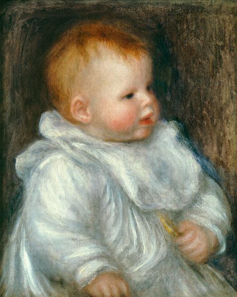 Portrait de Coco sur fond bleu - Pierre-Auguste Renoir