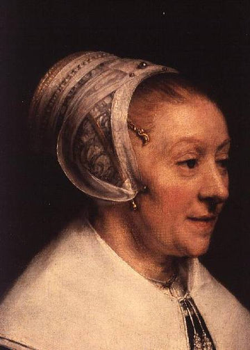 Portrait de Catherine Hoogsaet (détail de la tête) - Rembrandt van Rijn