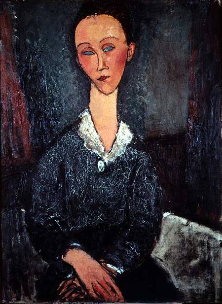 Portrait d'une femme au col blanc - Amadeo Modigliani