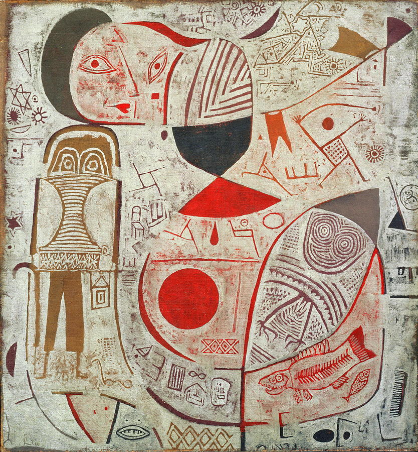 feuille imprimée avec image - Paul Klee