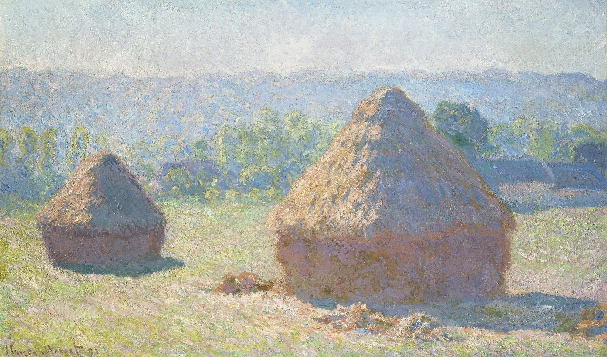 Meules, fin de l'été de Claude Monet