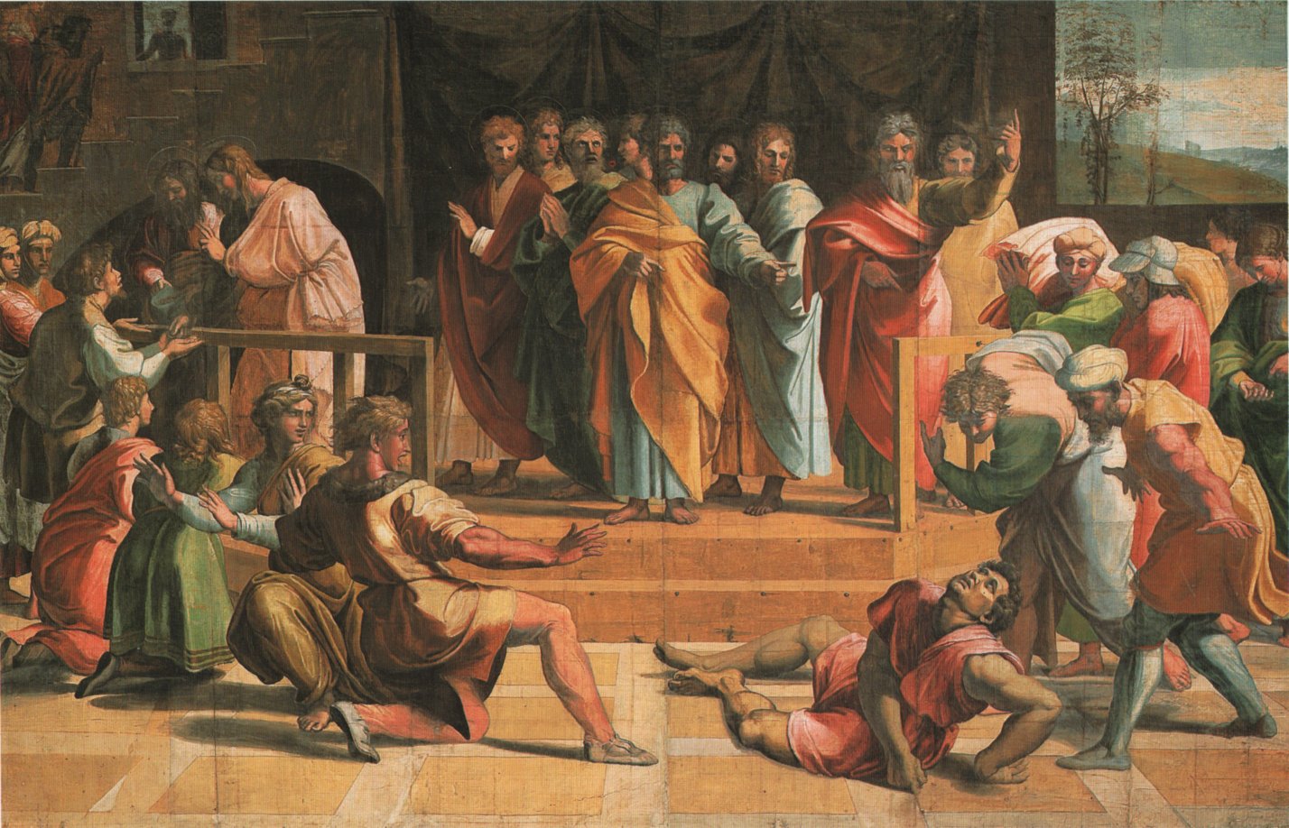 Le décès d'Ananias - Raphaël (peintre)